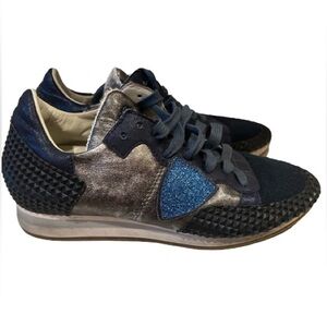 Philippe Model Paris leather-panelled low-top sneakers